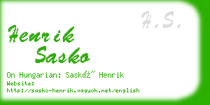 henrik sasko business card